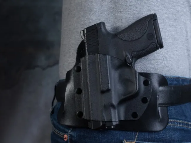 gun in holster